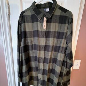 NWT H&M Men's Plaid Button Down